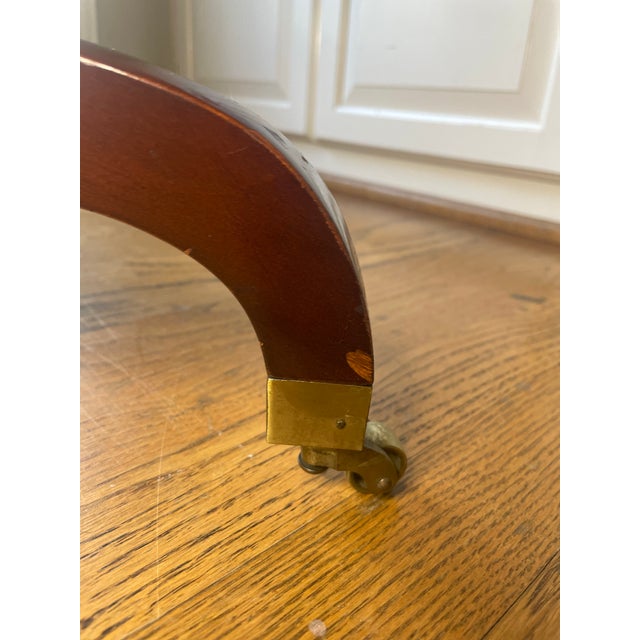 Vintage Zangerle & Peterson Leather-Top Coffee Table | Chicago | 1920s–40s For Sale - Image 4 of 9