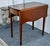 1980s Inlaid Mahogany Pembroke Table Bench Made Federal Style Accent End Side Table For Sale - Image 5 of 16