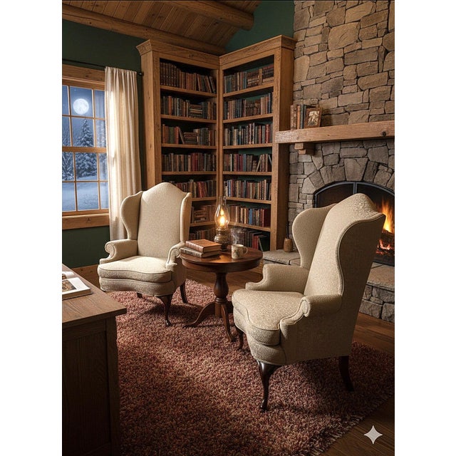 Pair of Pennsylvania House Wingback Chairs For Sale - Image 15 of 16