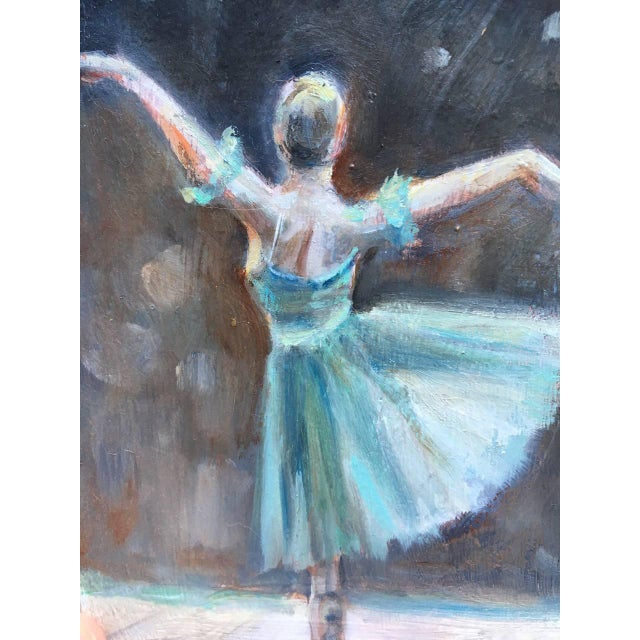 Framed Ballerina Painting Original Girl Woman Wall Decor by Valeriya Serova For Sale - Image 11 of 13