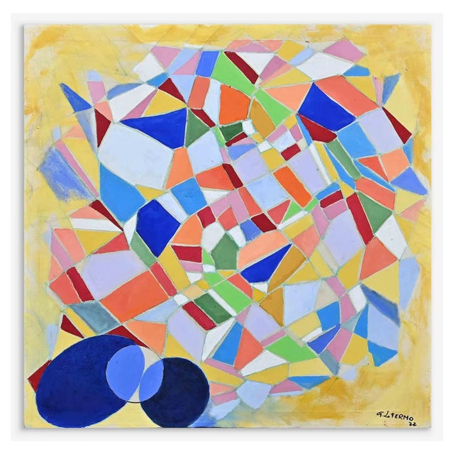 Giorgio Lo Fermo, Abstract Composition, Original Oil on Canvas, 2022 For Sale