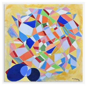 Giorgio Lo Fermo, Abstract Composition, Original Oil on Canvas, 2022