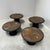 Brown Dutch Brutalist Coffee Tables by Paul Kingma, 1980s, Set of 4 For Sale - Image 8 of 11
