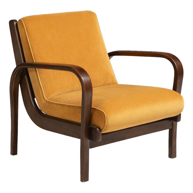 Vintage Lounge Chair from Koželka & Kropáček, 1940s For Sale