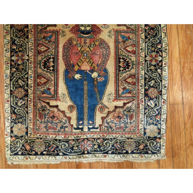 Late 20th Century Antique Sarouk King Shapur Rug - 2'2" x 2'6" For Sale - Image 5 of 6