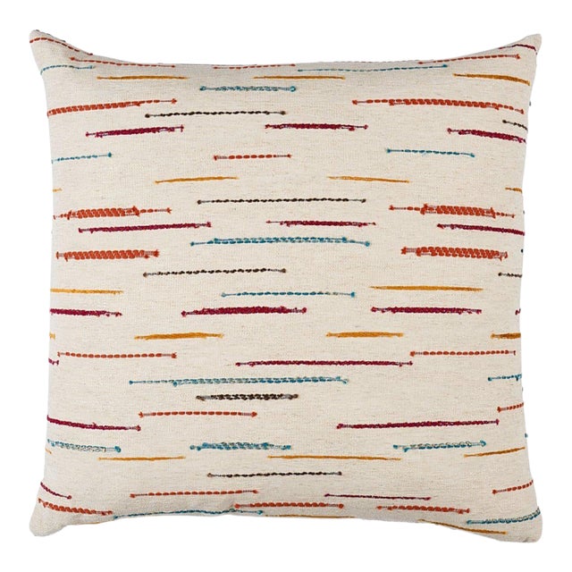 Schumacher Leland Stripe 20" Pillow in Multi For Sale