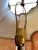 Metal Vintage Neoclassical Column Table Lamp With Floral Fringed Shade For Sale - Image 7 of 8