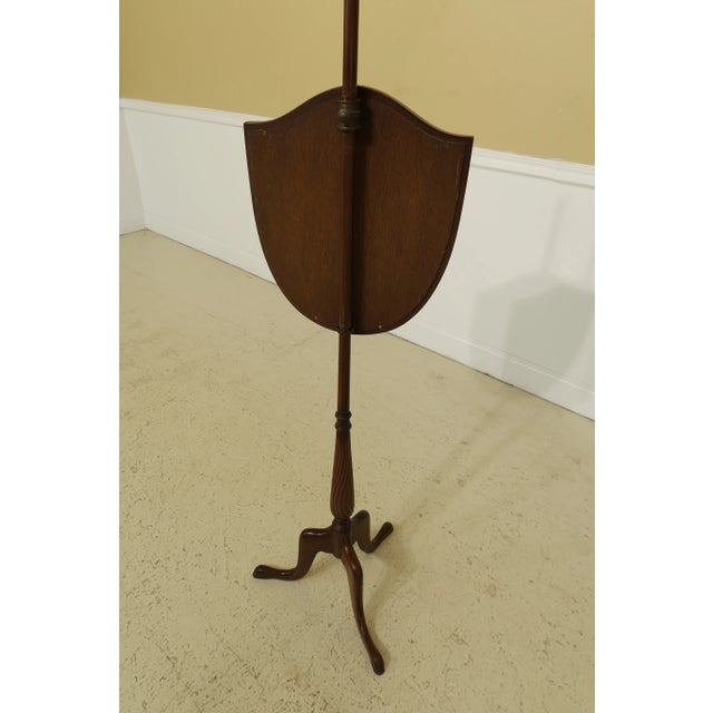 1970s Vintage Needlepoint Mahogany Adjustable Firescreen For Sale - Image 5 of 7