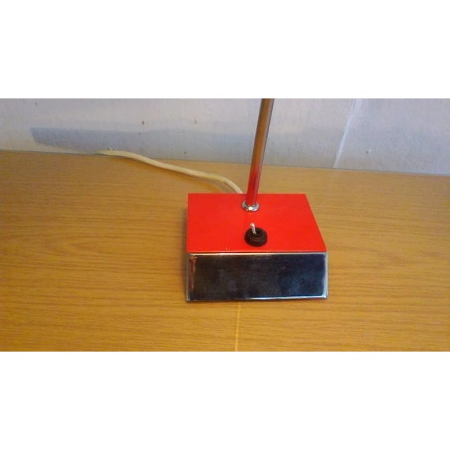Josef Hurka Mid-Century Red Table Lamp by Josef Hurka for Napako, 1960 For Sale - Image 4 of 11