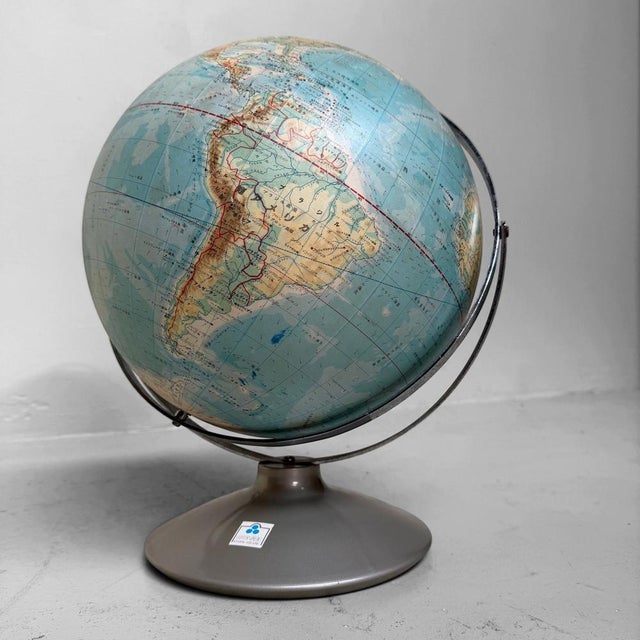 Metal Vintage Japanese Globe, 1982 For Sale - Image 7 of 12