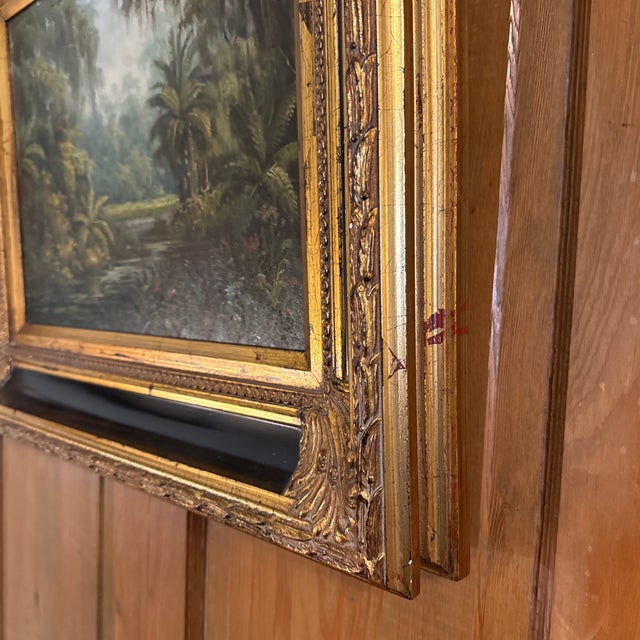 Contemporary Original Oil Painting of Lush Waterscape For Sale - Image 3 of 5