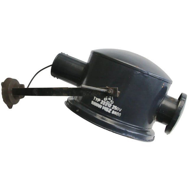 Vintage Industrial Blue Enamel and Cast Iron Sconce For Sale - Image 10 of 10