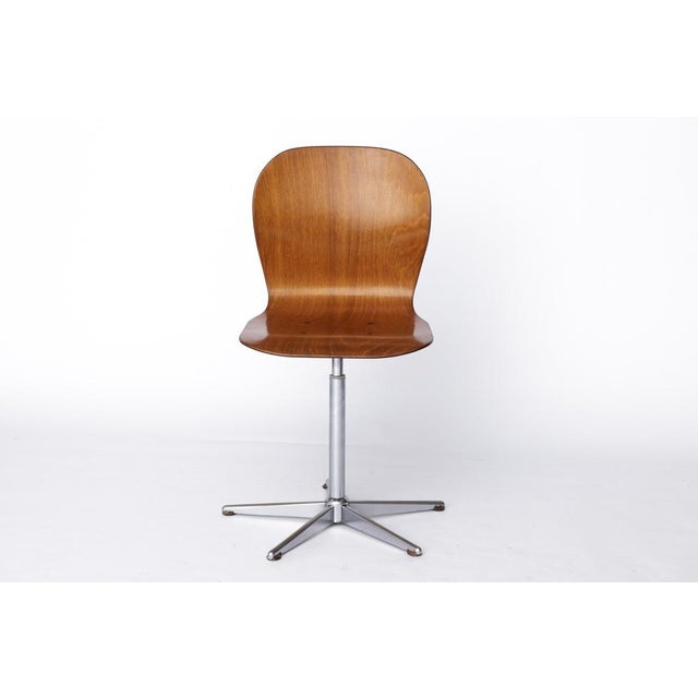 Vintage Pagholz Swivel Chair by Neuwieder Schulmöbel, 1960s For Sale - Image 11 of 11