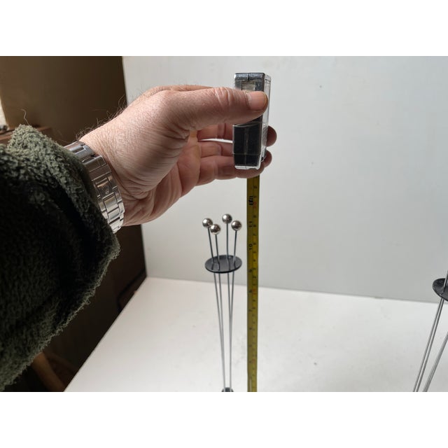 Metal Vintage Adjustable Candleholders, 1970s, Set of 2 For Sale - Image 7 of 8