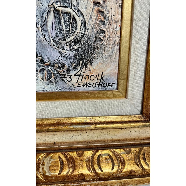 1970s Eliezer Weishoff, Jerusalem Samovar Israeli Judaica Eliezer Weishoff Oil Painting Bezalel Artist, 1973 For Sale - Image 5 of 12