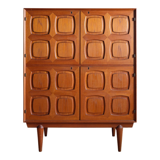 Mid 20th Century Norwegian Teak ‘Flor’ Highboard, Attributed to Rastad & Relling For Sale
