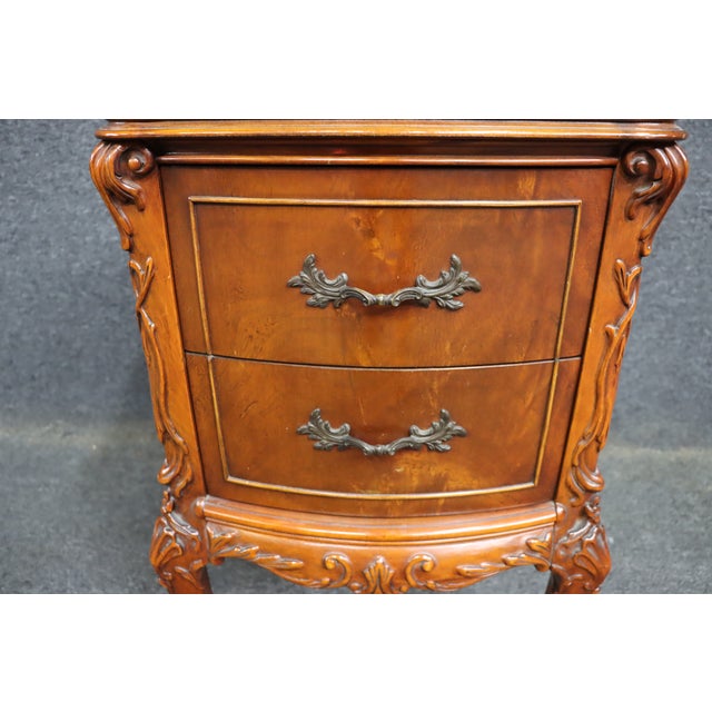 Mahogany Claw and Ball Two Drawer Nightstand For Sale - Image 12 of 12