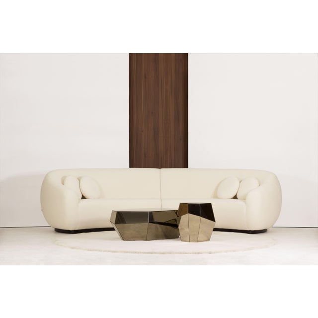 Contemporary Three Rocks High Side Table in Bronze Mirror from Insidherland For Sale - Image 3 of 15