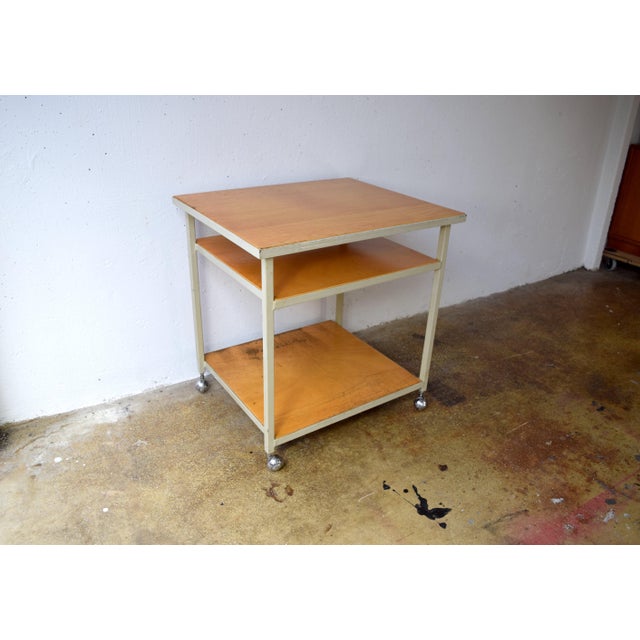 Vintage Industrial Sliding Table, 1950s For Sale - Image 6 of 7