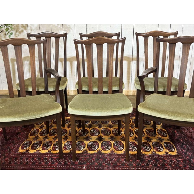 Chairs and English Armchairs in Mahogany by G-Plan, 1970s, Set of 6 For Sale - Image 4 of 11