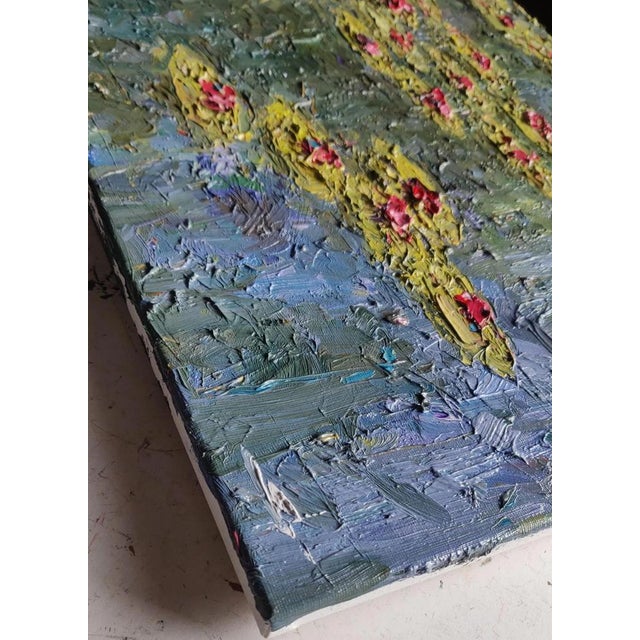 An impressionist oil painting of waterlilies, by Vivek Mandalia. Frame and hang in your home. 40 x 50 cm 16 x 20 Inches