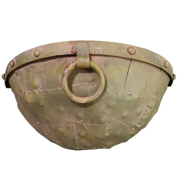 Metal Vintage Metal Iron Rustic Wall Planter For Sale - Image 7 of 8