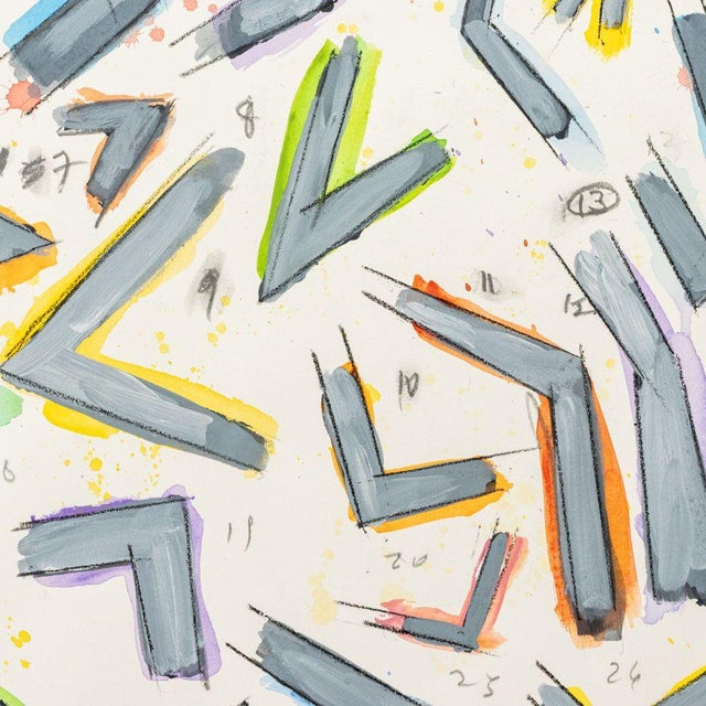 Elfi Schuselka (Austrian, b. 1940), Two Geometric Compositions, Mixed Media on BFK Rives Paper, one piece with cut out...