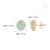 1.89ct Oval Cut Paraiba Stud Earrings With Diamonds in 14k Yellow Gold- A Pair For Sale - Image 10 of 15