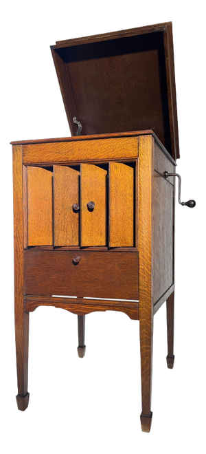 Vintage Viva-Tonal Grafonola Wind-Up Gramophone in Oak Case from Columbia, 1920s