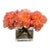 Windward Home Luxury Faux Peonies in a Block Vase For Sale