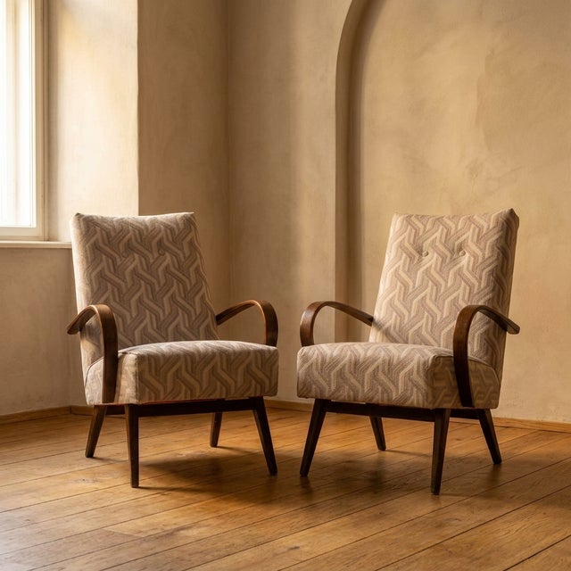 Bentwood Lounge Chairs by Jaroslav Šmídek, 1950s, Set of 2 For Sale - Image 4 of 13