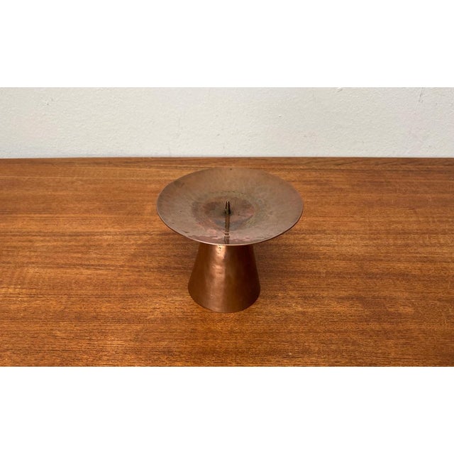 Mid-Century German Handmade Copper Candleholder from AWD, 1960s For Sale - Image 5 of 18