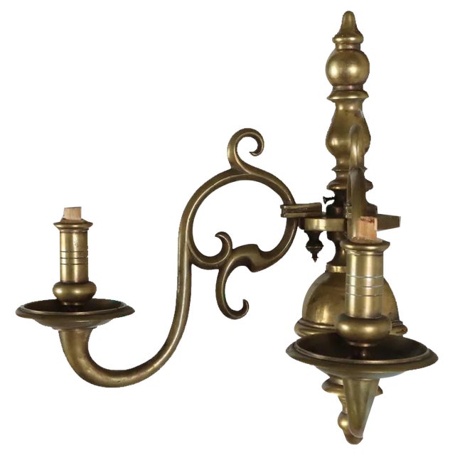 Baroque Bronze Wall Lights, Set of 2 For Sale
