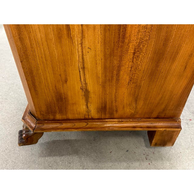 Biedermeier Antique Secretary Desk Chest of Drawers C1860-80 Elm/Walnut Swedish For Sale - Image 11 of 12