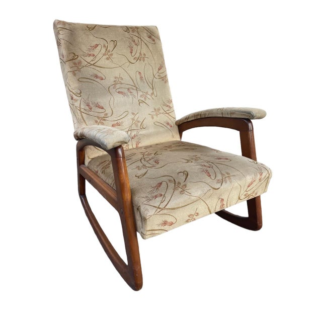 1970s Scandinavian Teak Rocking & Dining Chairs, 1970s, Set of 6 For Sale - Image 5 of 18