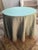 Custom Side Accent Table – Hand-Painted Metal Top & Fabric Skirt For Sale - Image 13 of 14
