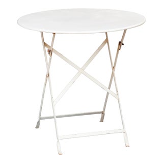 Vintage French Metal Folding Garden Table For Sale