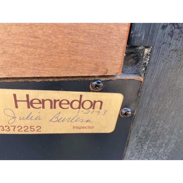 Vintage Henredon Elan Collection Black Lacquer and Koa Wood Credenza Sideboard For Sale - Image 16 of 18