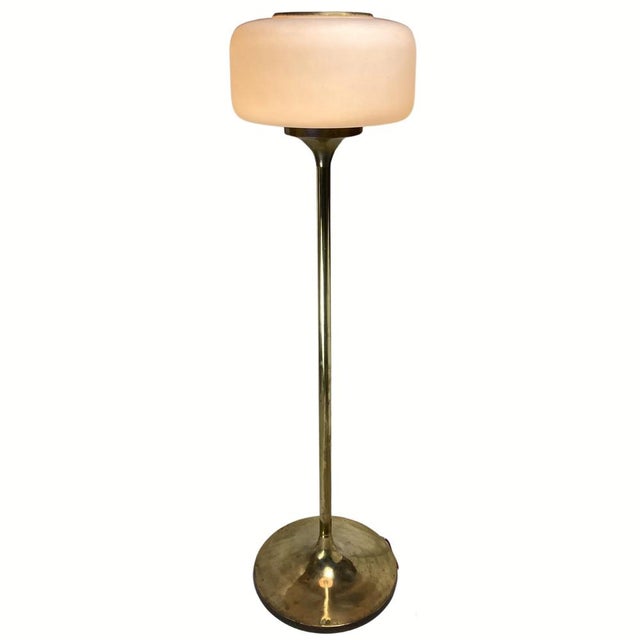 Art Deco Low Brass Floor Lamp, 1920s For Sale - Image 11 of 13