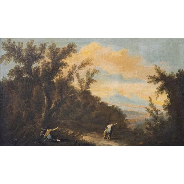 British School Artist, Landscape with Figures, 19th Century, Oil on Canvas, Framed For Sale - Image 4 of 6