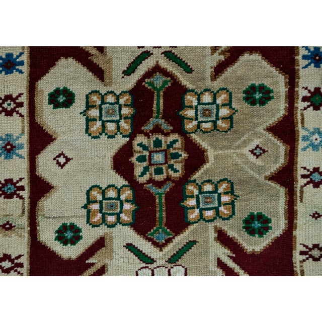 Turkish Mini Rug Oriental Hand Knotted Vintage Rug 1'7" x 2'6" #20630 For Sale - Image 4 of 8