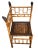 Early 20th Century Vintage English Bamboo Rattan Corner Chair For Sale - Image 5 of 6