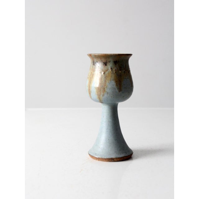 Contemporary Vintage Studio Pottery Chalice For Sale - Image 3 of 11