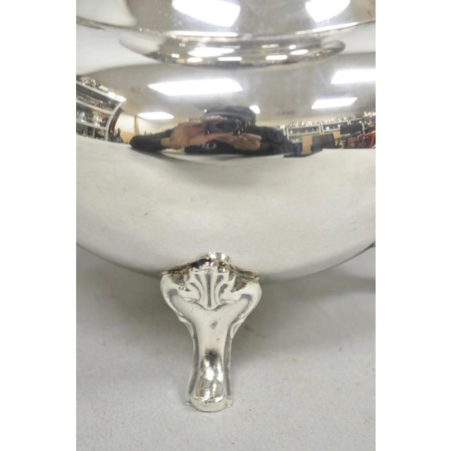 Oneida Vintage Oneida Victorian Silver Plated Ice Lip Footed Lemonade Water Pitcher For Sale - Image 4 of 13