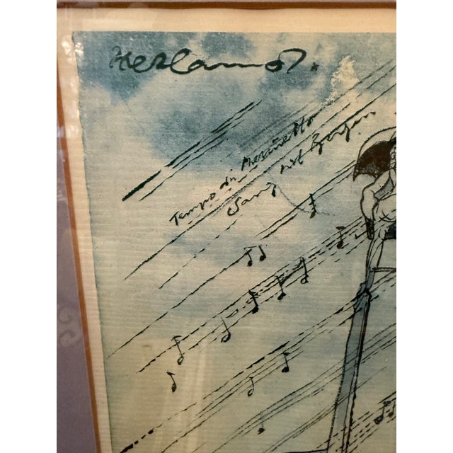 Mid 20th Century 1974 Signed Kingdom of Music Wall Art For Sale - Image 5 of 9