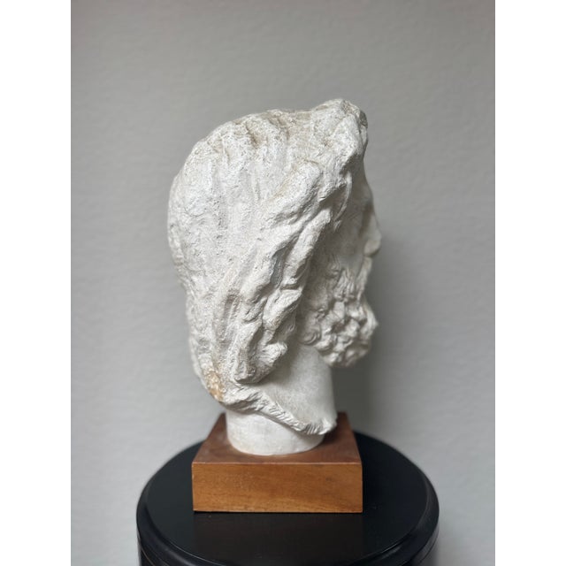 Vintage Classical Male Head Sculpture by Austin Productions For Sale - Image 4 of 8