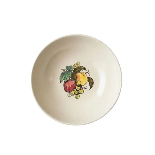 Vintage Metlox Poppytrail Provincial Large Serving Bowl-California Pottery-Fruit For Sale