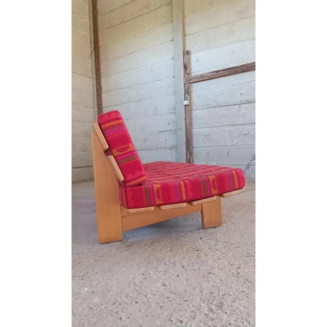 Brown Vintage Bench in Beech, 1960s For Sale - Image 8 of 11