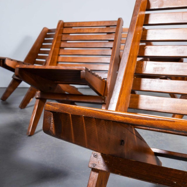 Brown Folding Lounge Chair, 1950s For Sale - Image 8 of 12