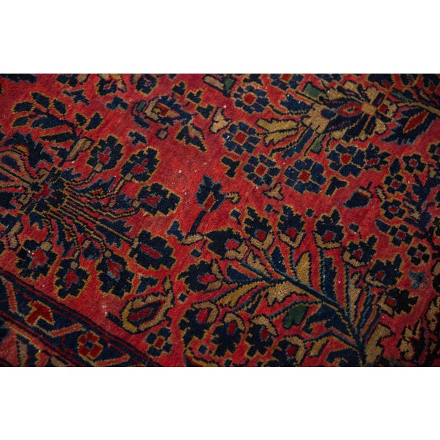 Antique Sarouk Carpet - 6'8" x 8'7" For Sale - Image 12 of 12